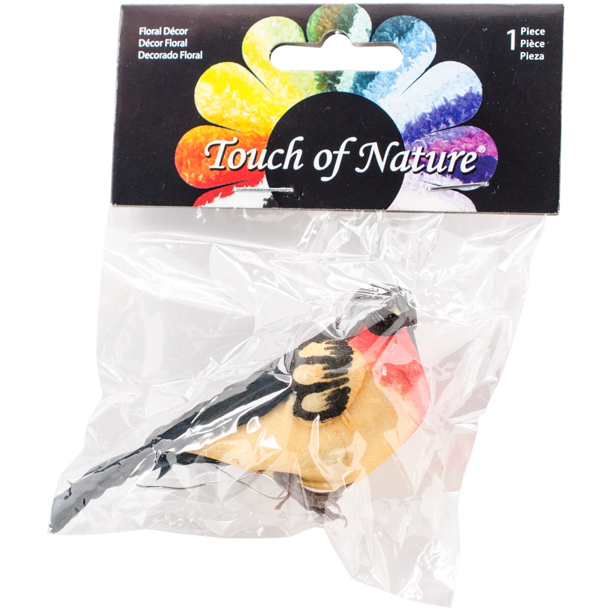 Mushroom Bird W/Wire 4&#x22;-Baltimore Oriole