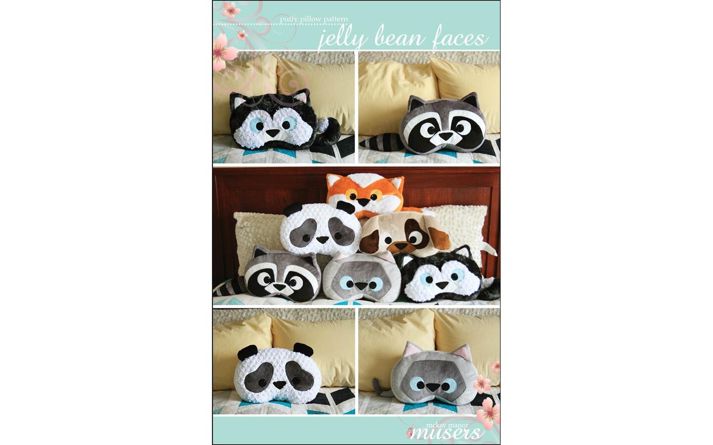Mckay Manor Musers Jelly Bean Faces Pillow Ptrn