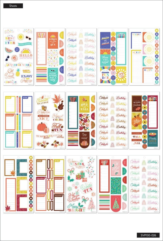 Happy Planner Sticker Value Pack-Hooray Seasons
