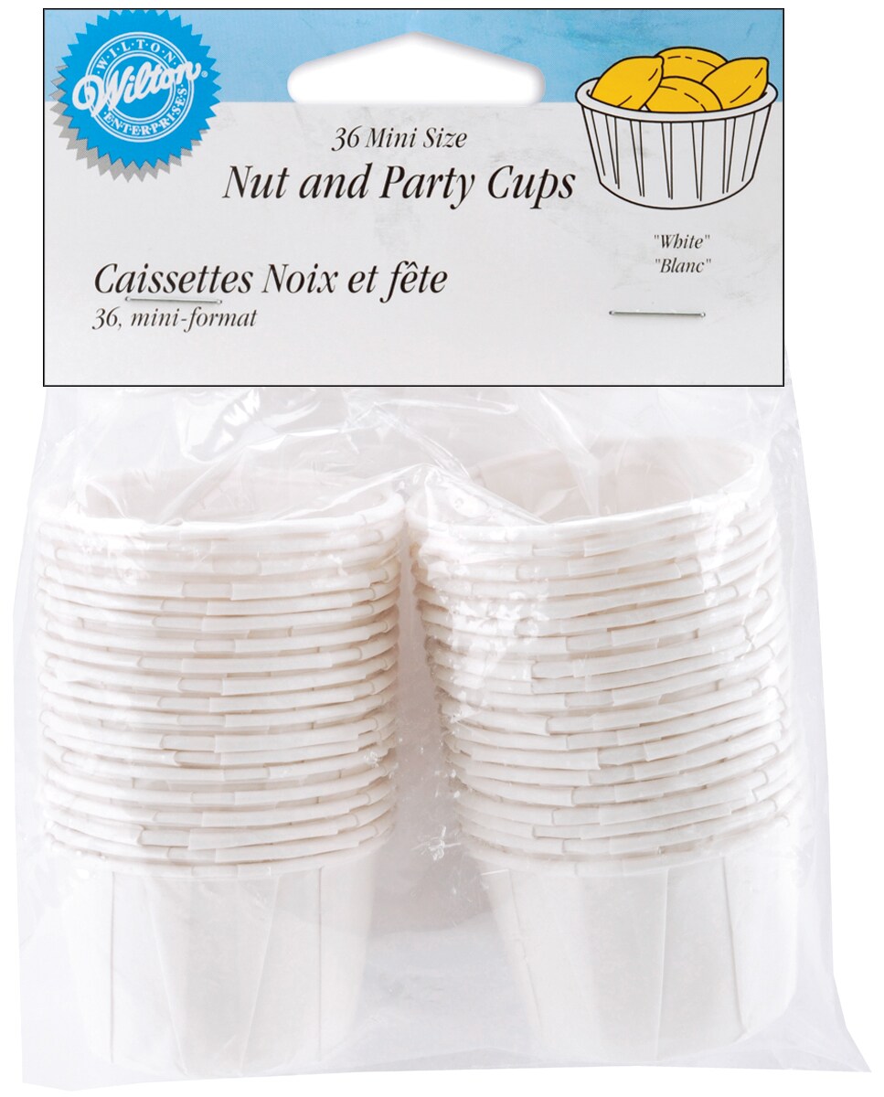 Wilton Nut &#x26; Party Cups 36/Pkg-White 1.25Oz