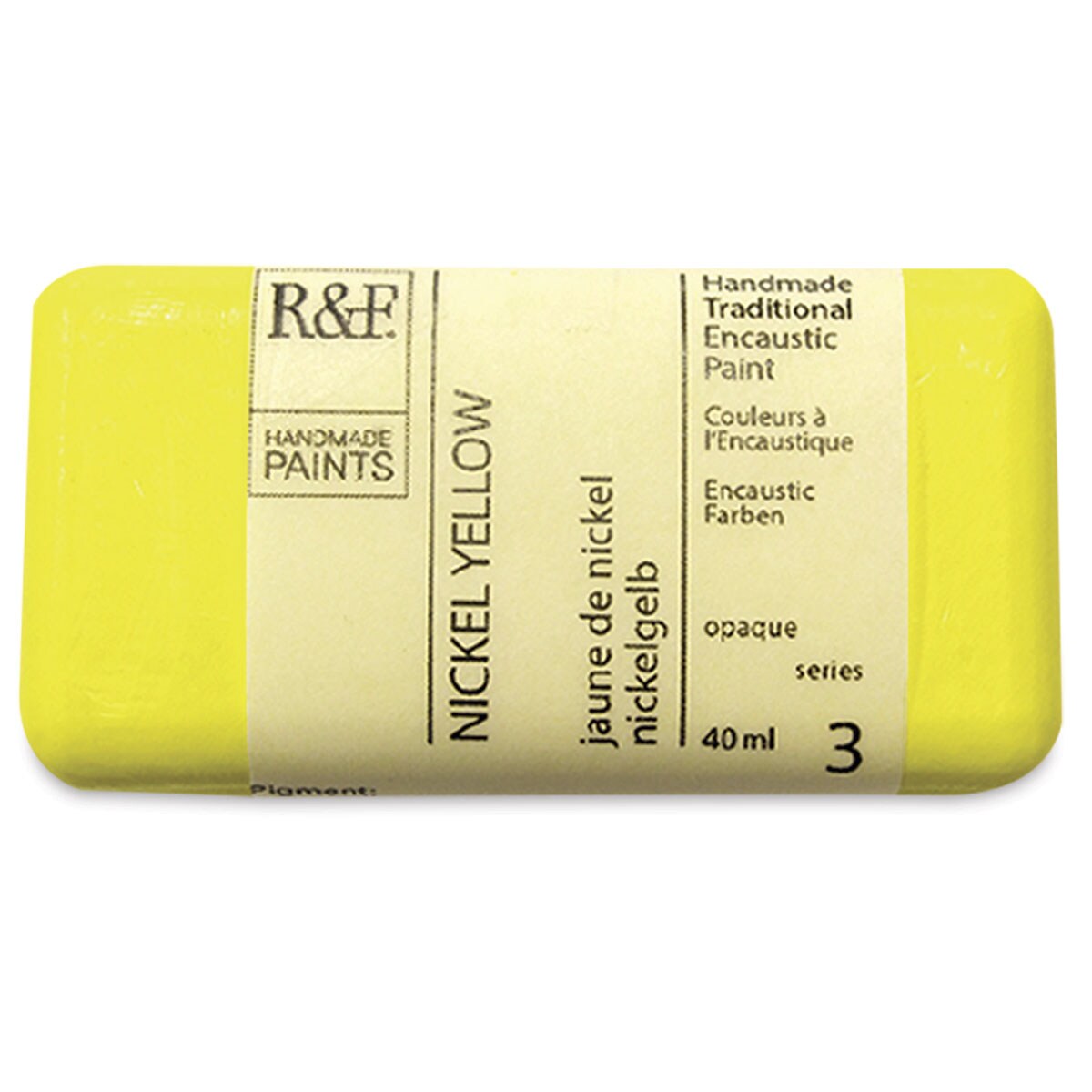 R&F Encaustic Paint Block Nickel Yellow, 40 ml, Block Michaels