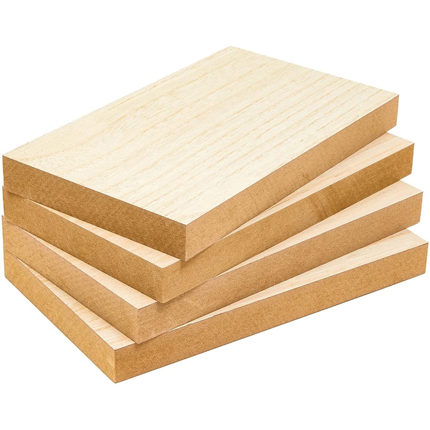 4 Pack 6 x 10 Inch Unfinished Wood Blocks, Smooth Surface for Crafts, DIY  Projects (1 Inch Thick)