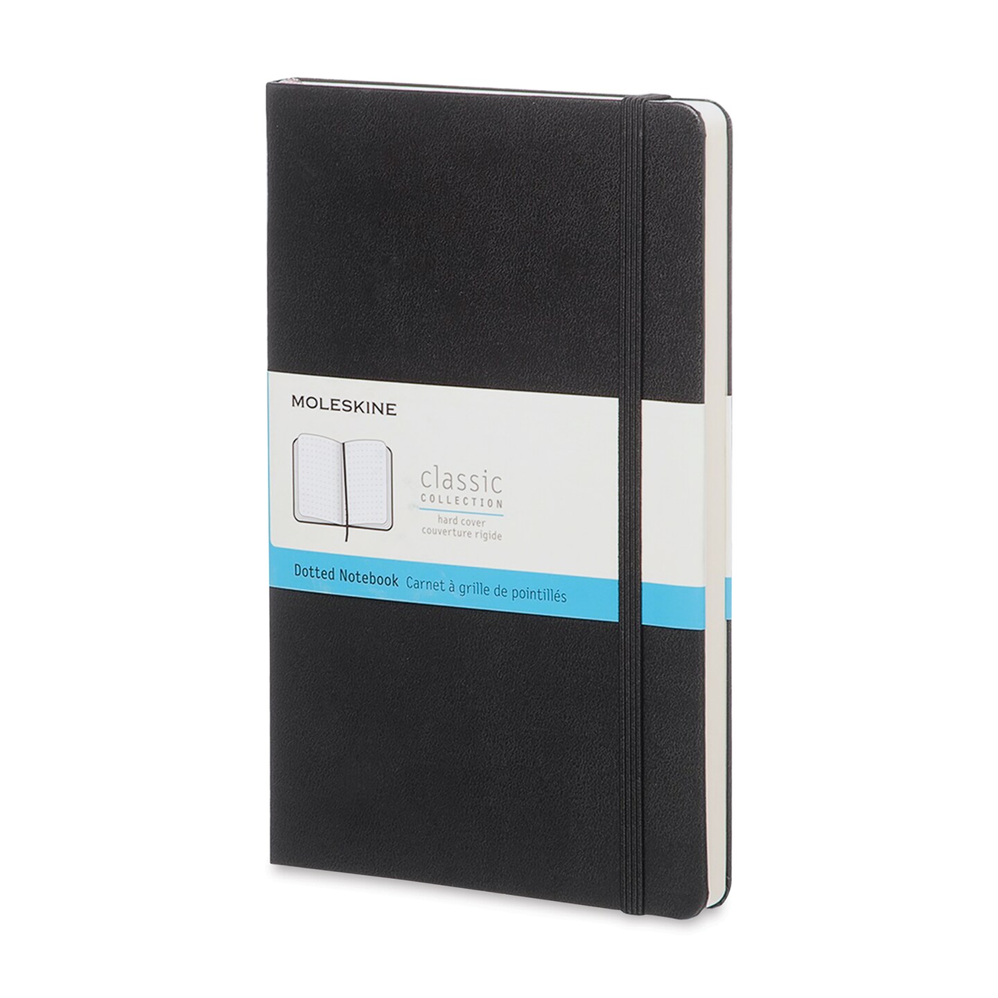 Moleskine Classic Hardcover Notebook - Black, Dotted, 5-1/2&#x22; x 3-1/2&#x22;