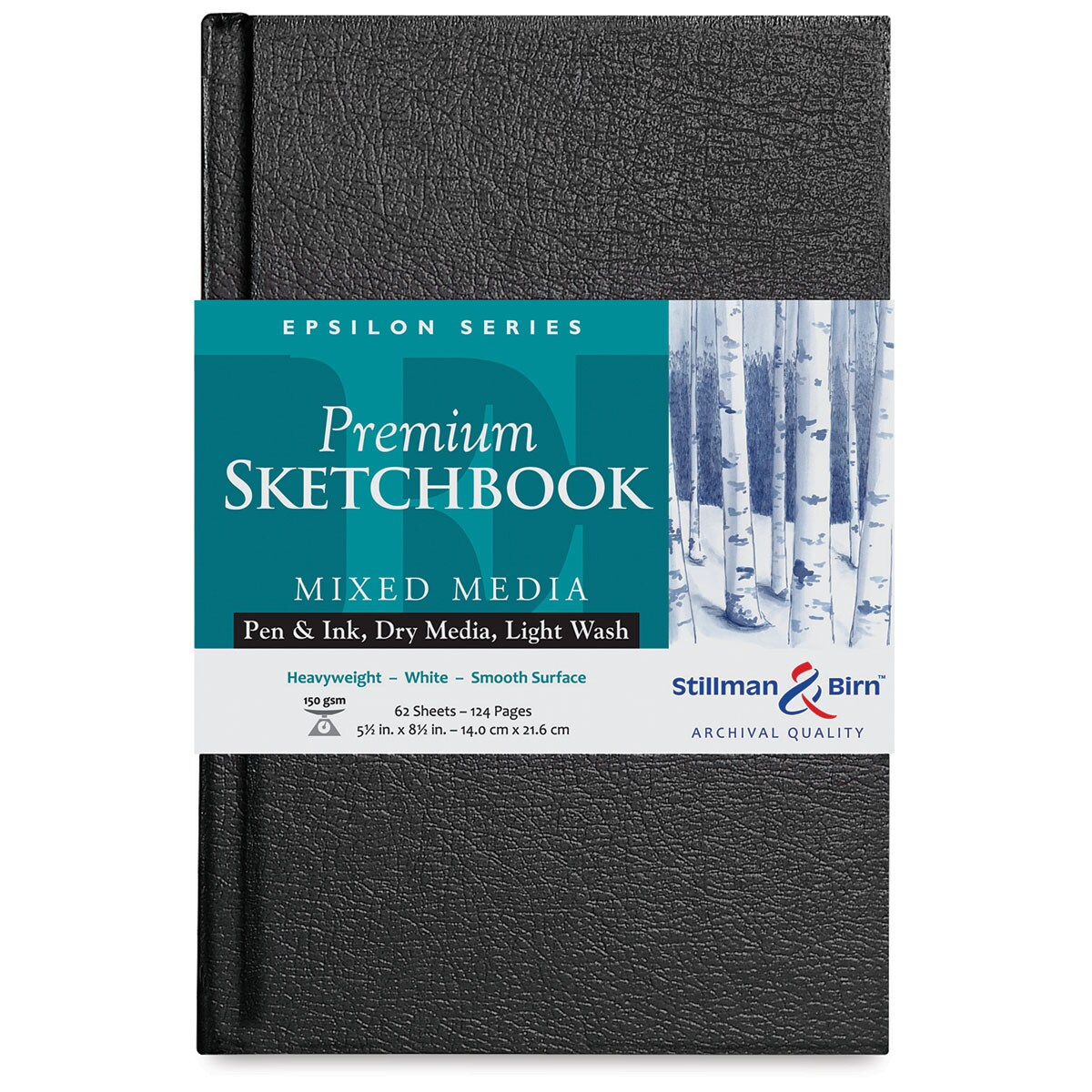 Stillman & Birn Epsilon Series Hardcover Sketchbook - 8-1/2" x 5-1/2", Portrait, 62 Sheets