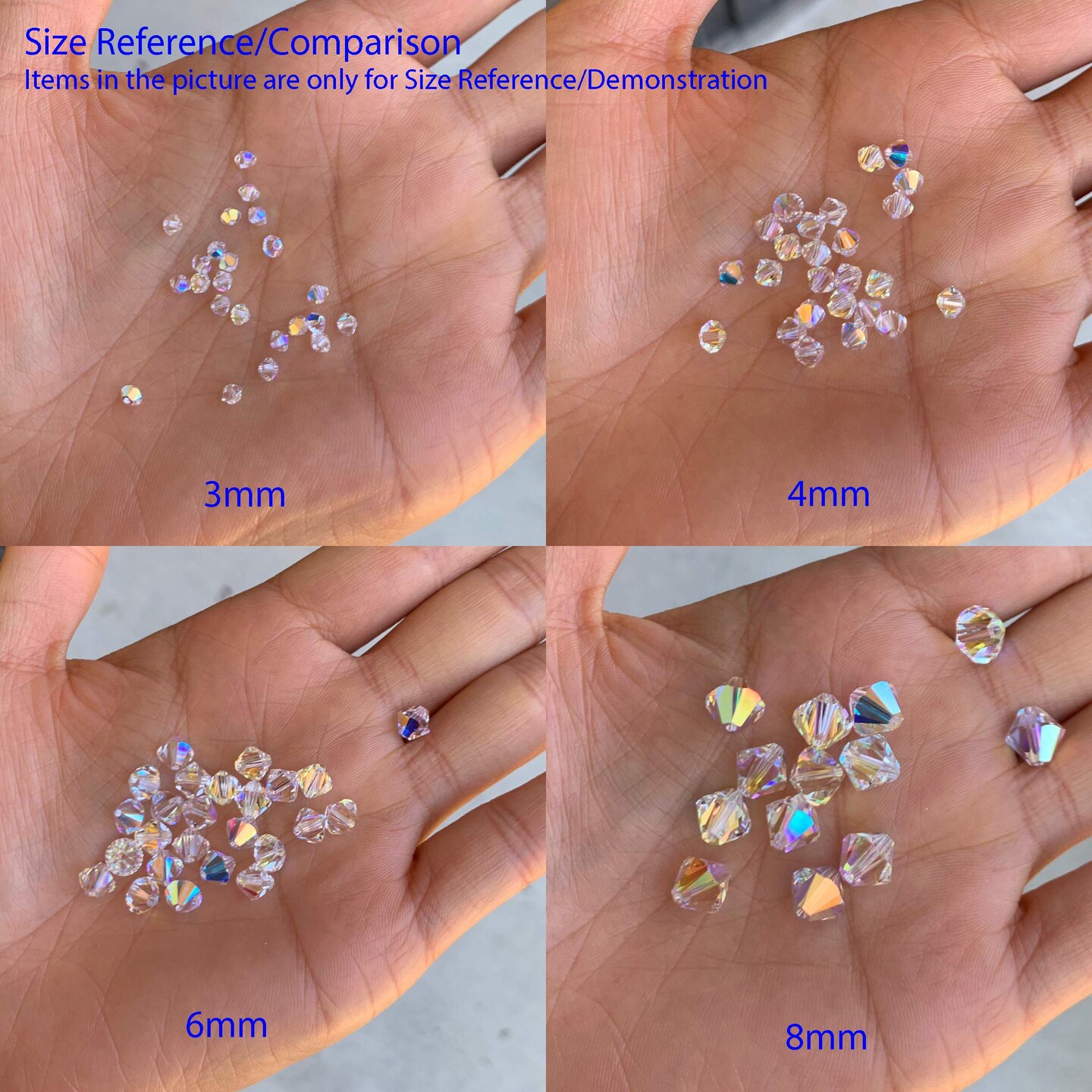 100pcs Authentic Preciosa 3mm (0.12 Inch) Small Faceted Bicone Crystal Beads Tanzanite Compatible with Swarovski Crystals 5301/5328 Pre-B326