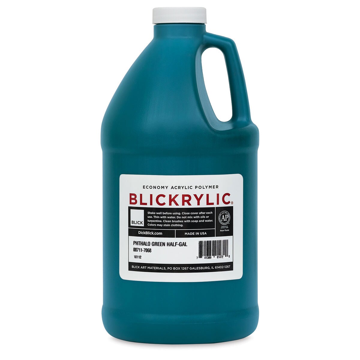 Blickrylic Student Acrylics - Phthalo Green, Half Gallon