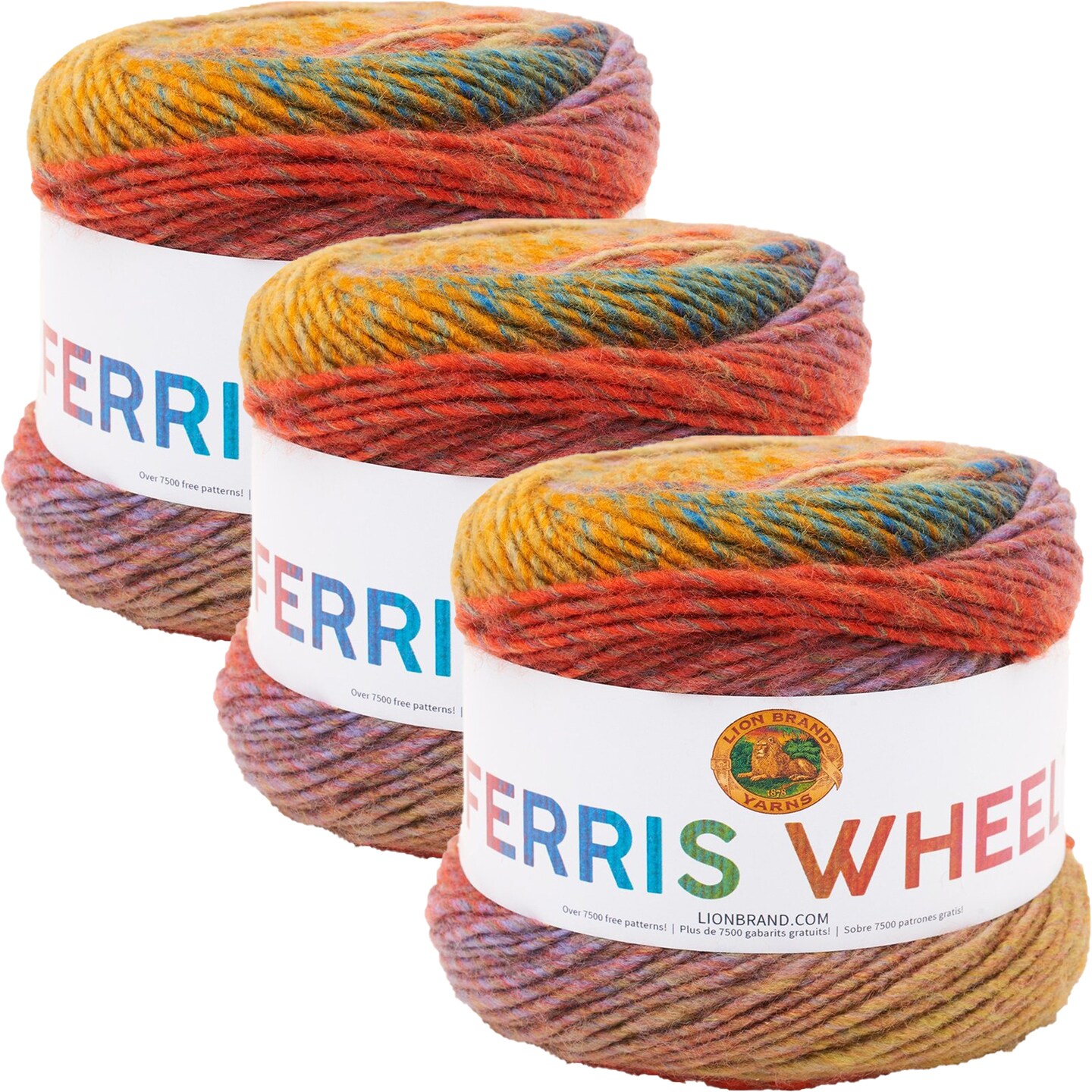 (3 Pack) Lion Brand Ferris Wheel Yarn - Buttercup