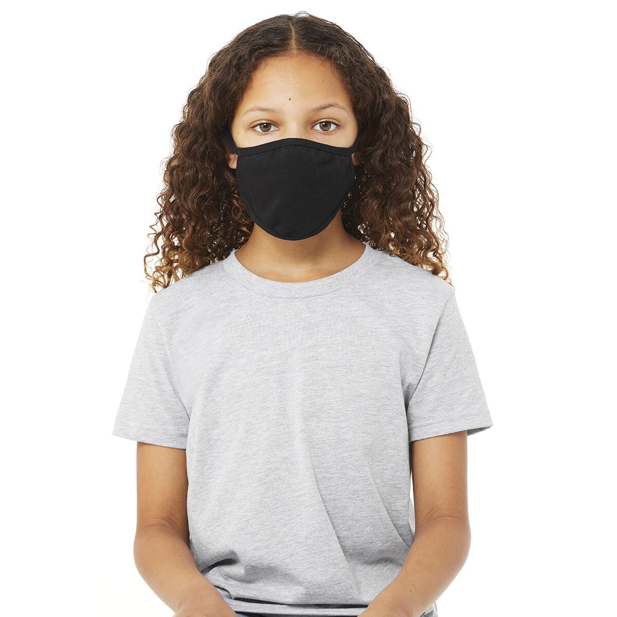 Bella Canvas Kids Reusable Face Mask - Black, Package of 5