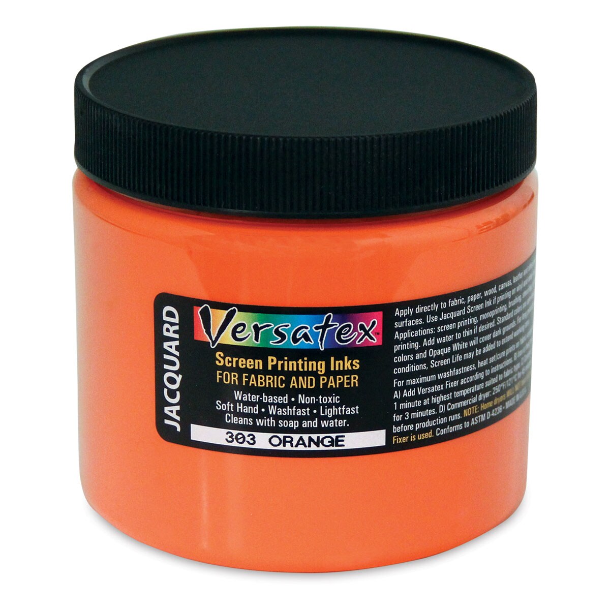 Jacquard Versatex Screen Printing Ink - Orange, 16 oz jar