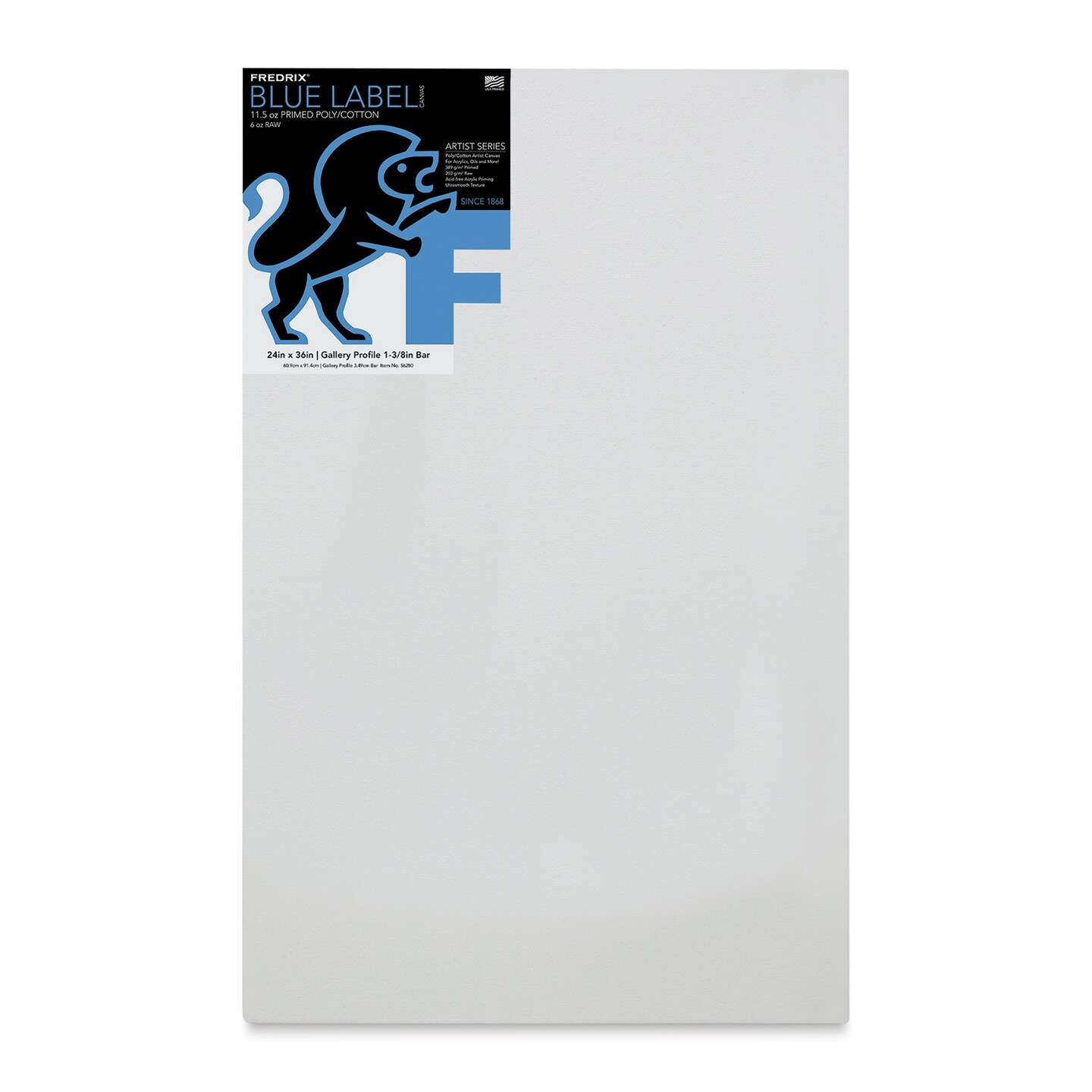 Fredrix Blue Label Cotton Canvas - 24&#x22; x 36&#x22;, Gallery Profile 1-3/8&#x22;