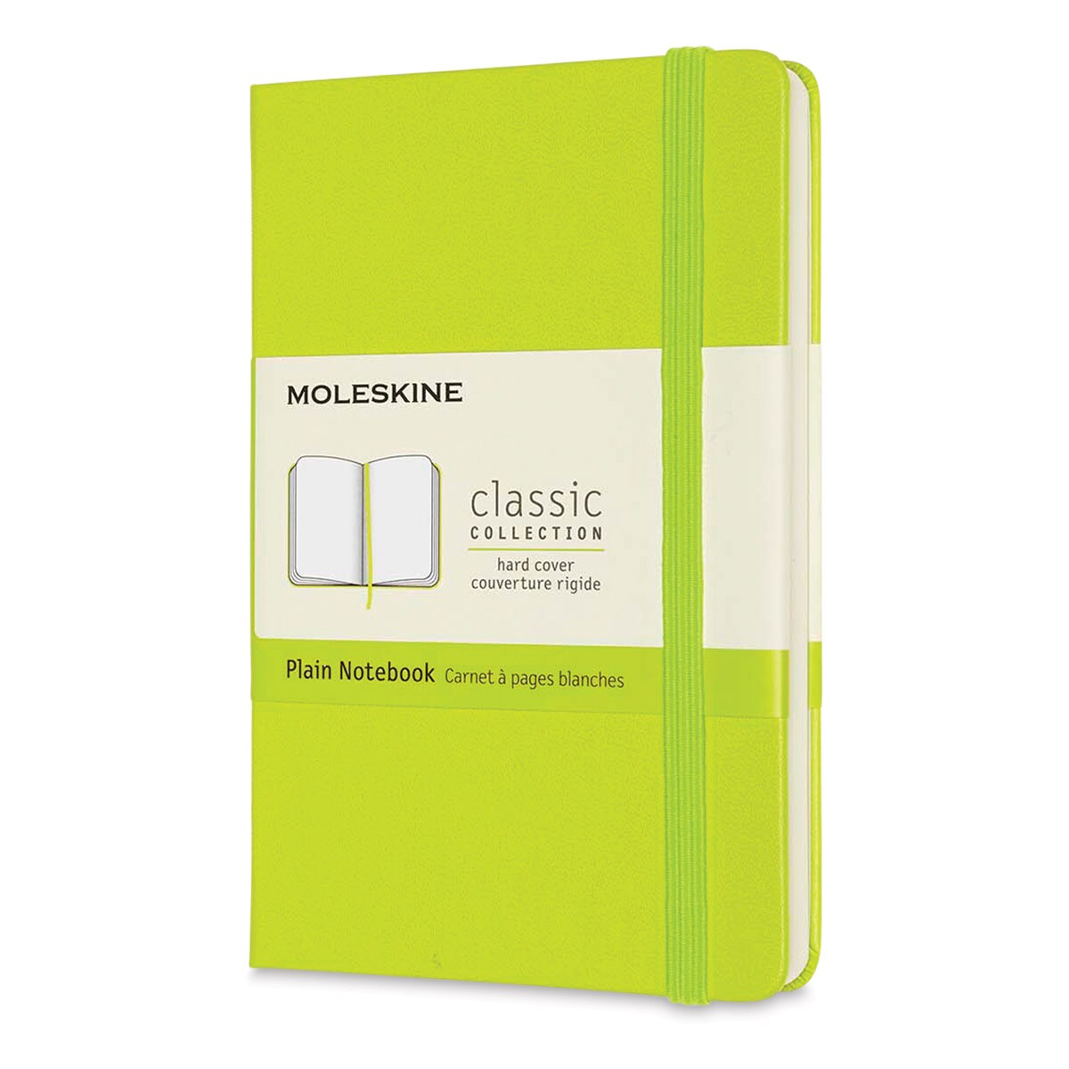 Moleskine Classic Hardcover Notebook - Lemon Green, Blank, 5-1/2&#x22; x 3-1/2&#x22;