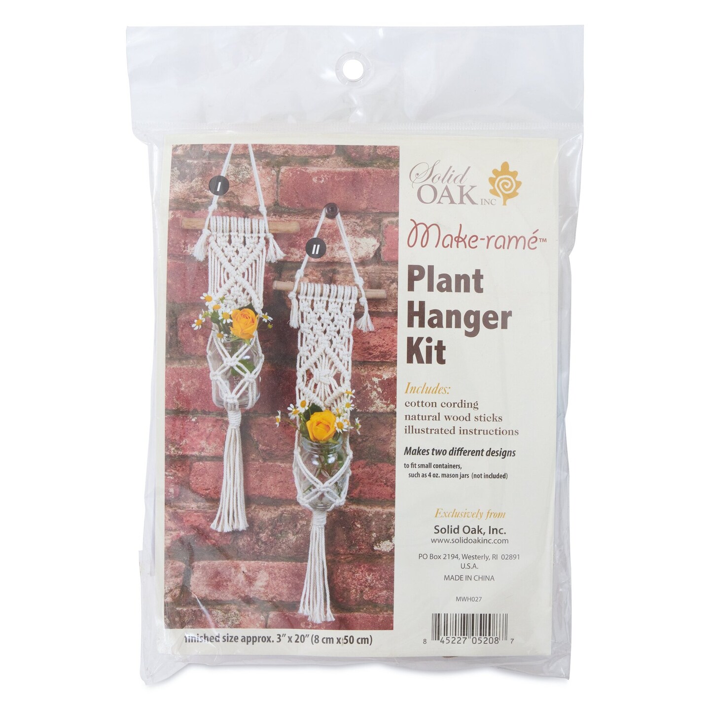 Solid Oak Makeramé Macramé Plant Hanger Kit Mini Michaels