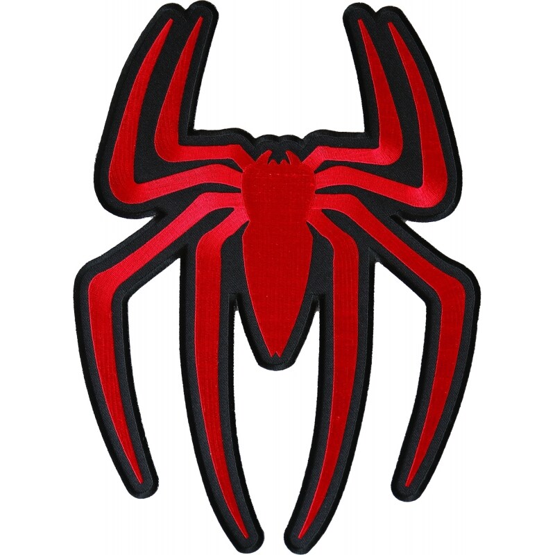 Large Back Patch, Embroidered Patch (IronOn or SewOn), Red Spider