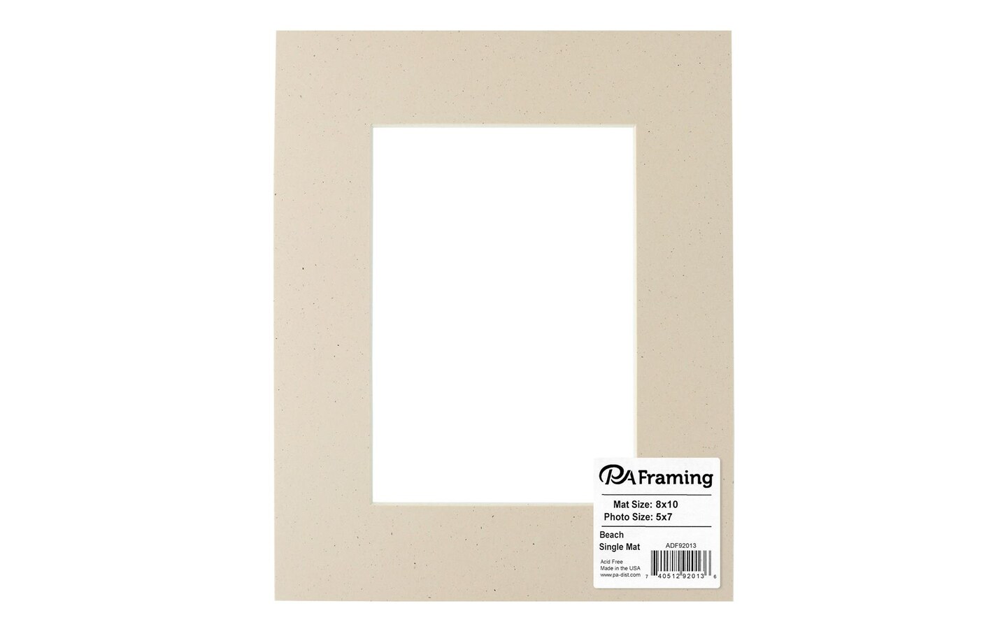PA Framing Acid Free Photo Mat Board, 8" x 10" frame for 5" x 7" inches picture mats, beveled beach mats with cream core fits 8x10 frame with opening for 5x7 photos