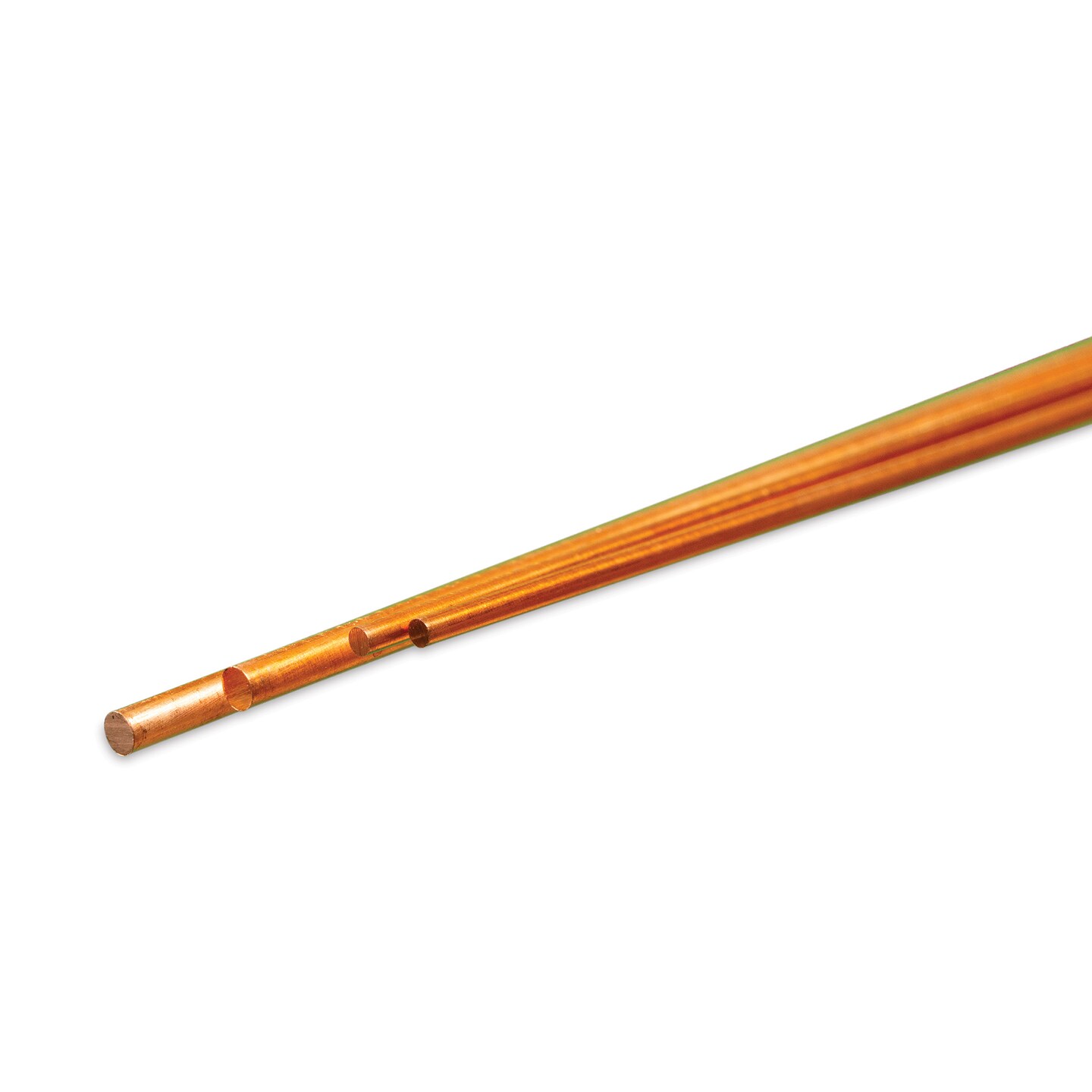 K&S Bendable Metal Shape - Copper, Round Rod, 1/16" & 3/32", Pkg of 4