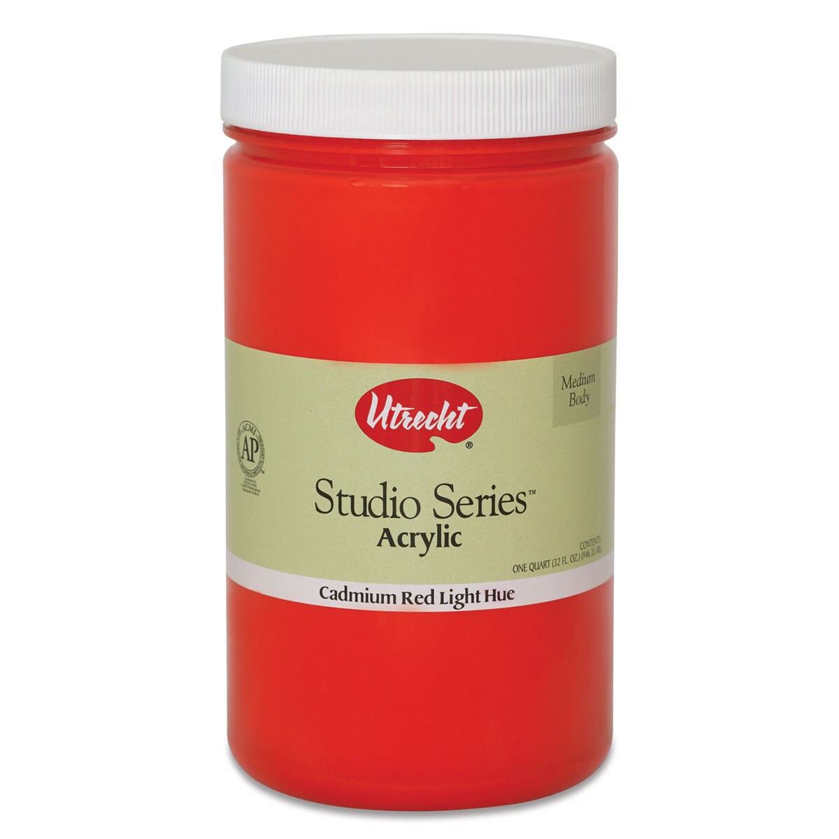 Utrecht Studio Series Acrylic Paint - Cadmium Red Light Hue, Quart