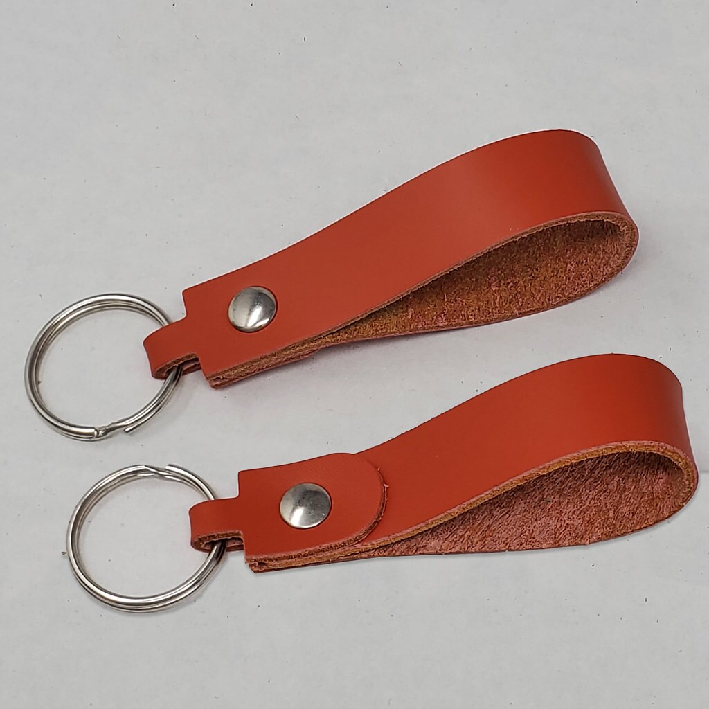 Leather Keychains DIY Kit 10 Pack-Laser Engraving, Foil Stamping, Painting Ready-Promotional-Fundraising-Personalized Gifts