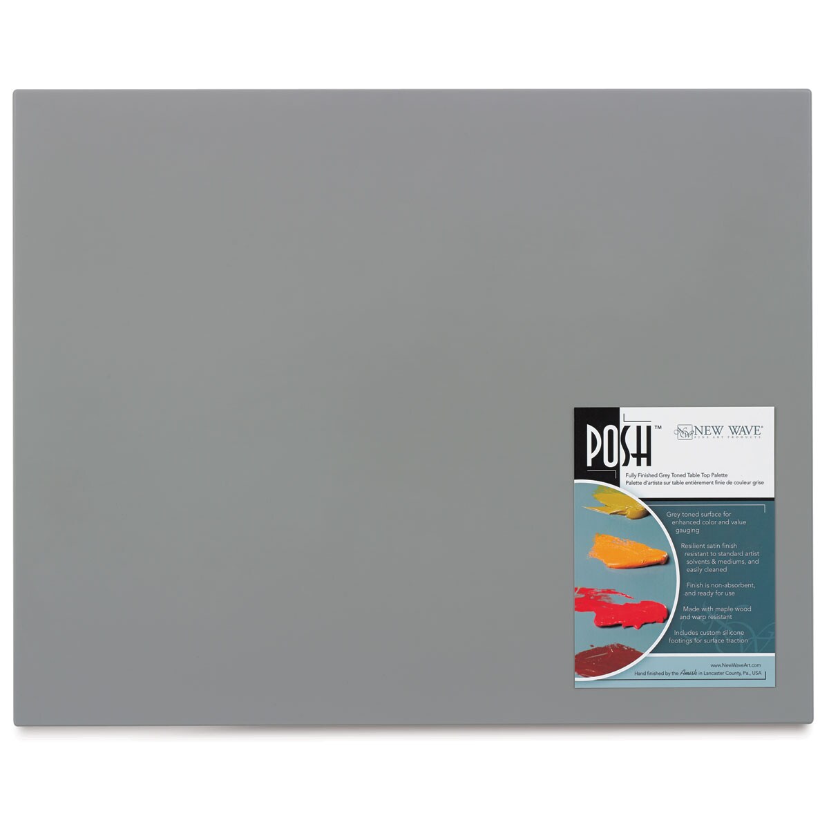 New Wave Posh Tabletop Palette - Neutral Grey, 15-3/5" x 19-3/5"