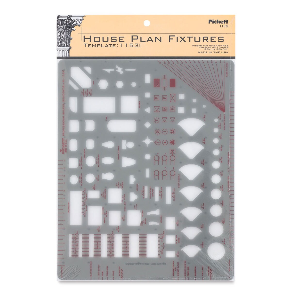 Chartpak Pickett Template - 1153i House Plan