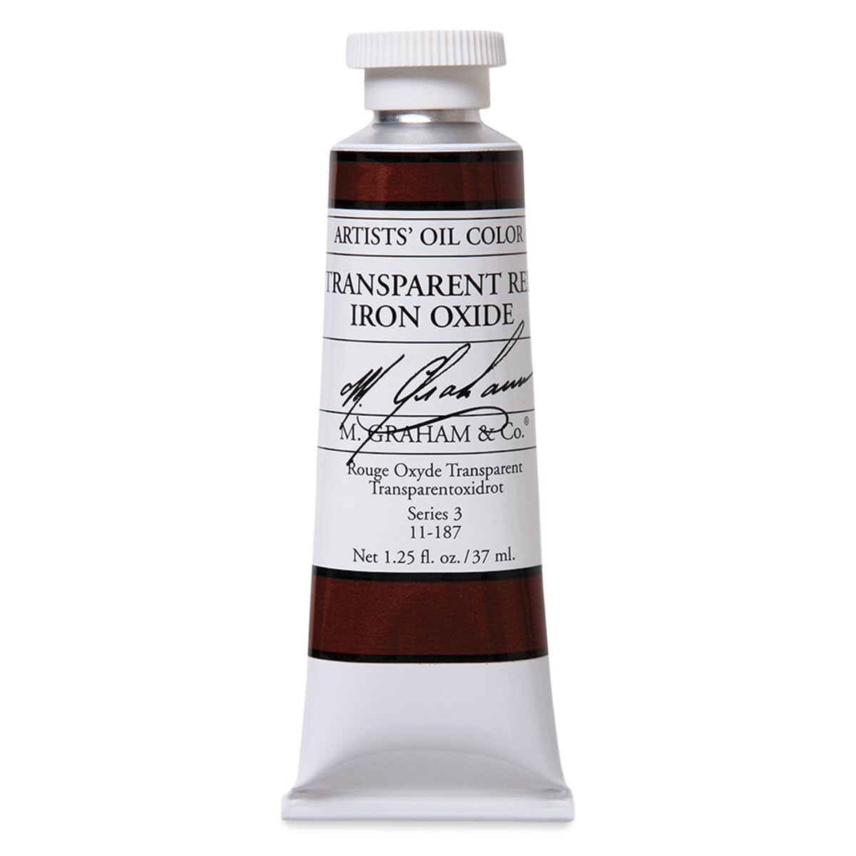 M. Graham Artists' Oil Color - Transparent Red Oxide, 37 ml tube