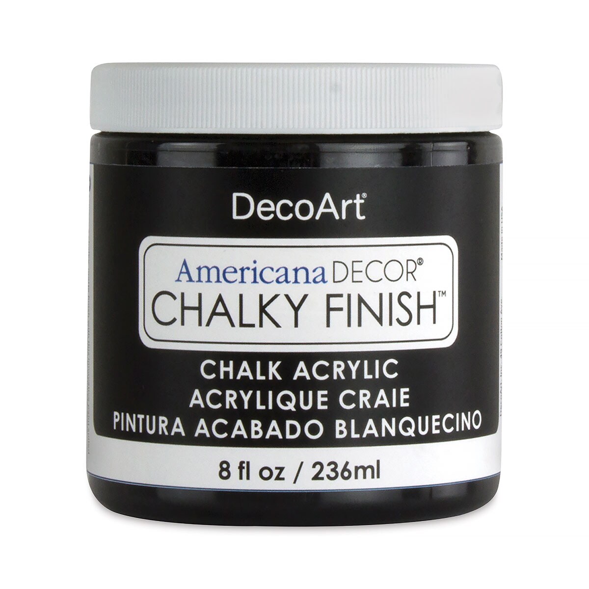 DecoArt Americana Decor Chalky Finish Paint - Carbon, 8 oz jar