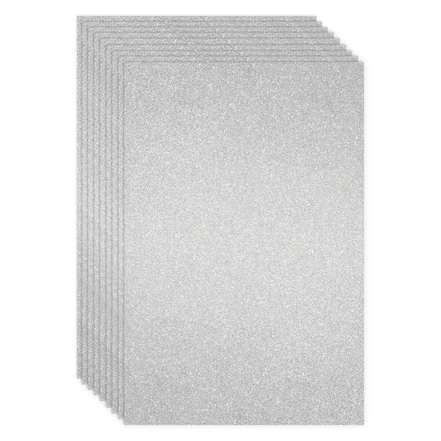 24 Sheets Silver Glitter Cardstock Paper for Scrapbooking, Arts