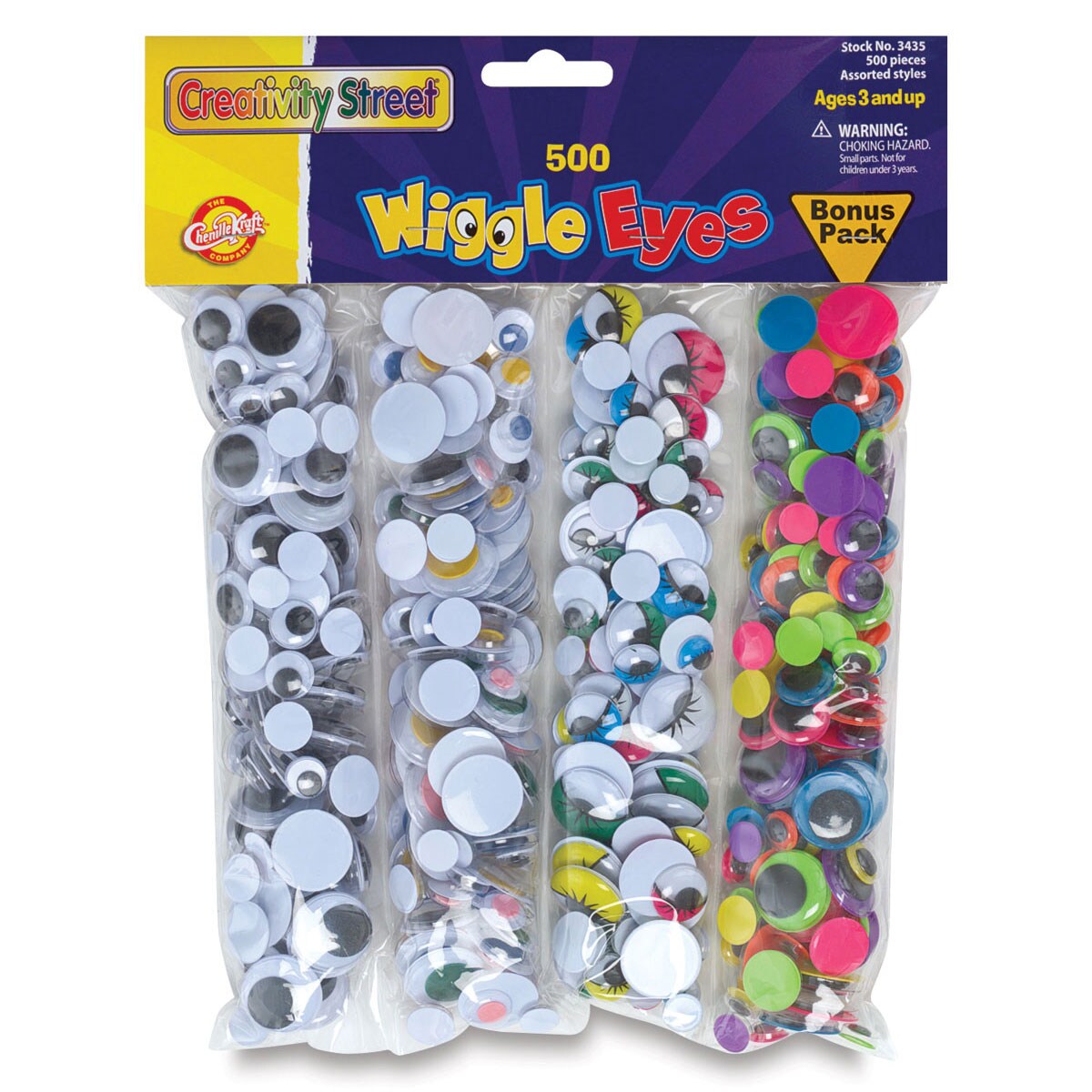 Creativity Street Wiggle Eyes - Assorted Colors and Sizes, Pkg of 500