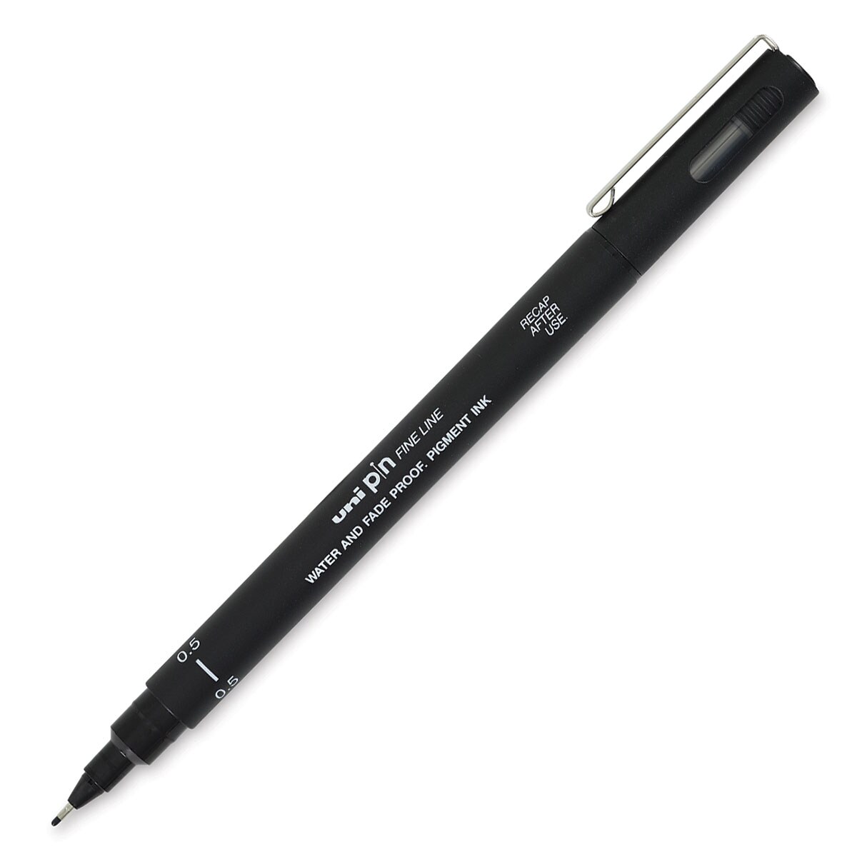 Uni Pin Fine Liner Pen - 0.5 mm, Black