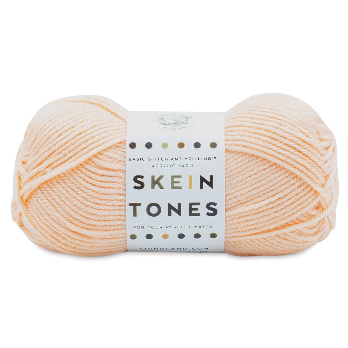 Lion Brand Basic Stitch Anti-Pilling Skein Tones Yarn - Peachy, 185 yards
