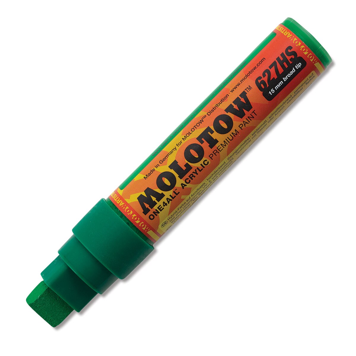 Molotow One4All Acrylic Marker - 15 mm Tip , Mister Green, Square Tip