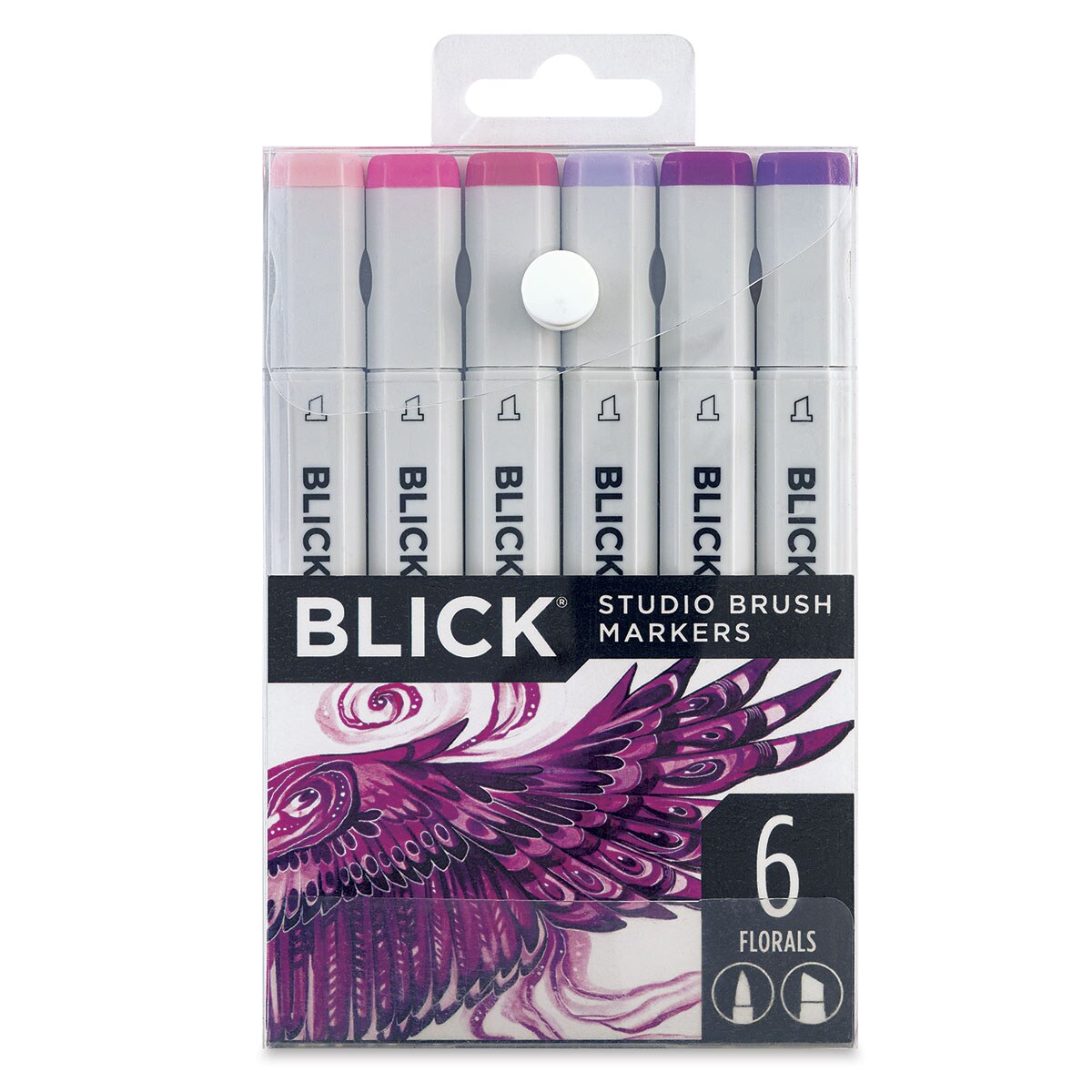 Blick Studio Brush Markers - Floral Colors, Set of 6