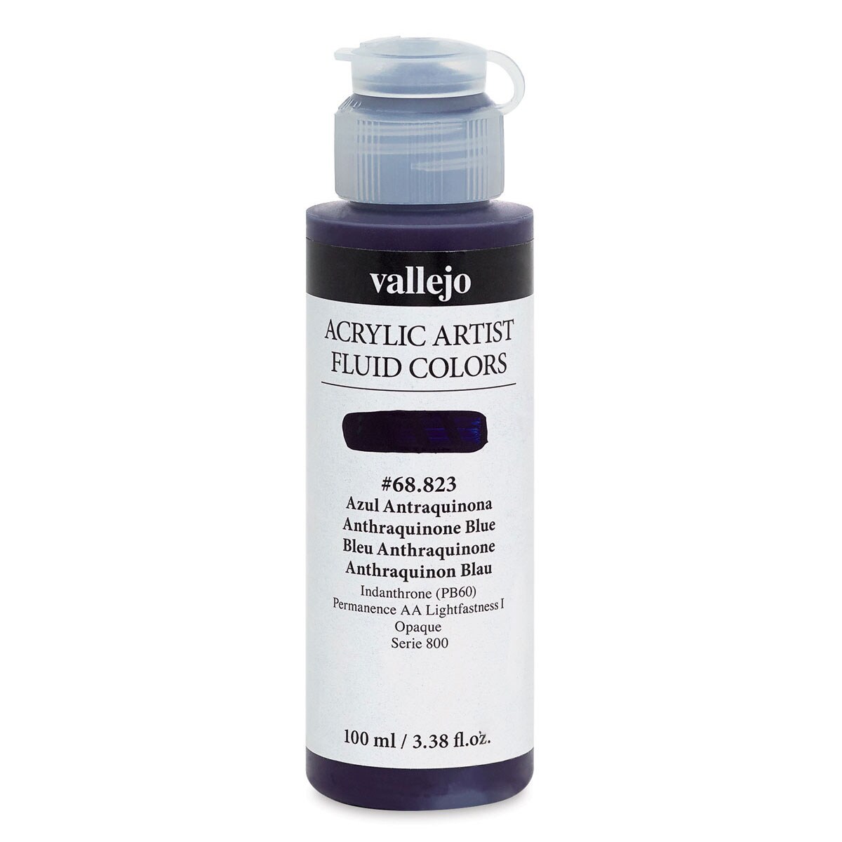 Vallejo Fluid Acrylic - Anthraquinone Blue, 100 ml