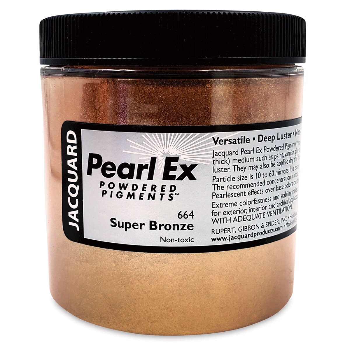 Jacquard Pearl-Ex Pigment - 4 oz, Super Bronze, Jar