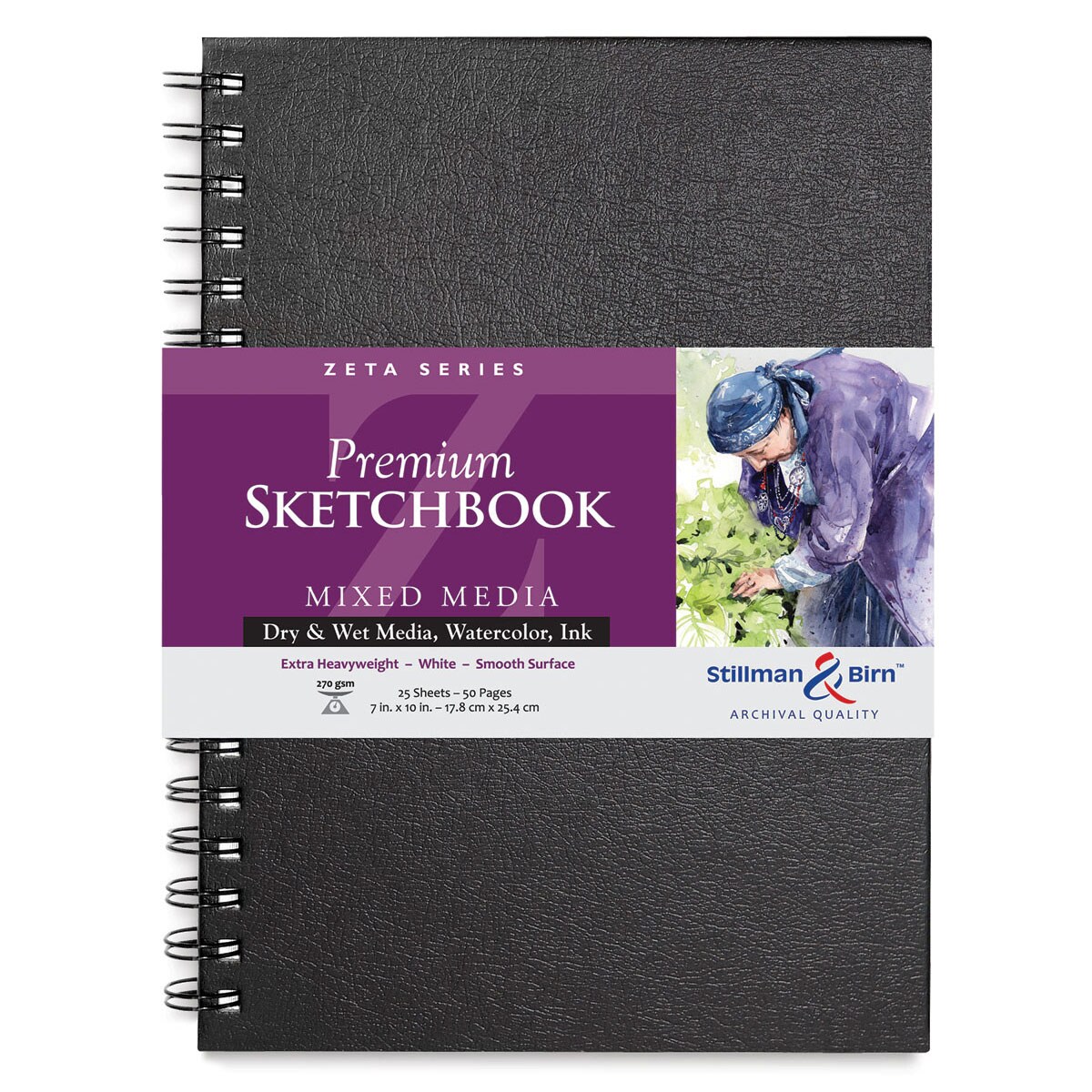 Stillman & Birn Zeta Series Spiralbound Sketchbook - 10" x 7", Portrait