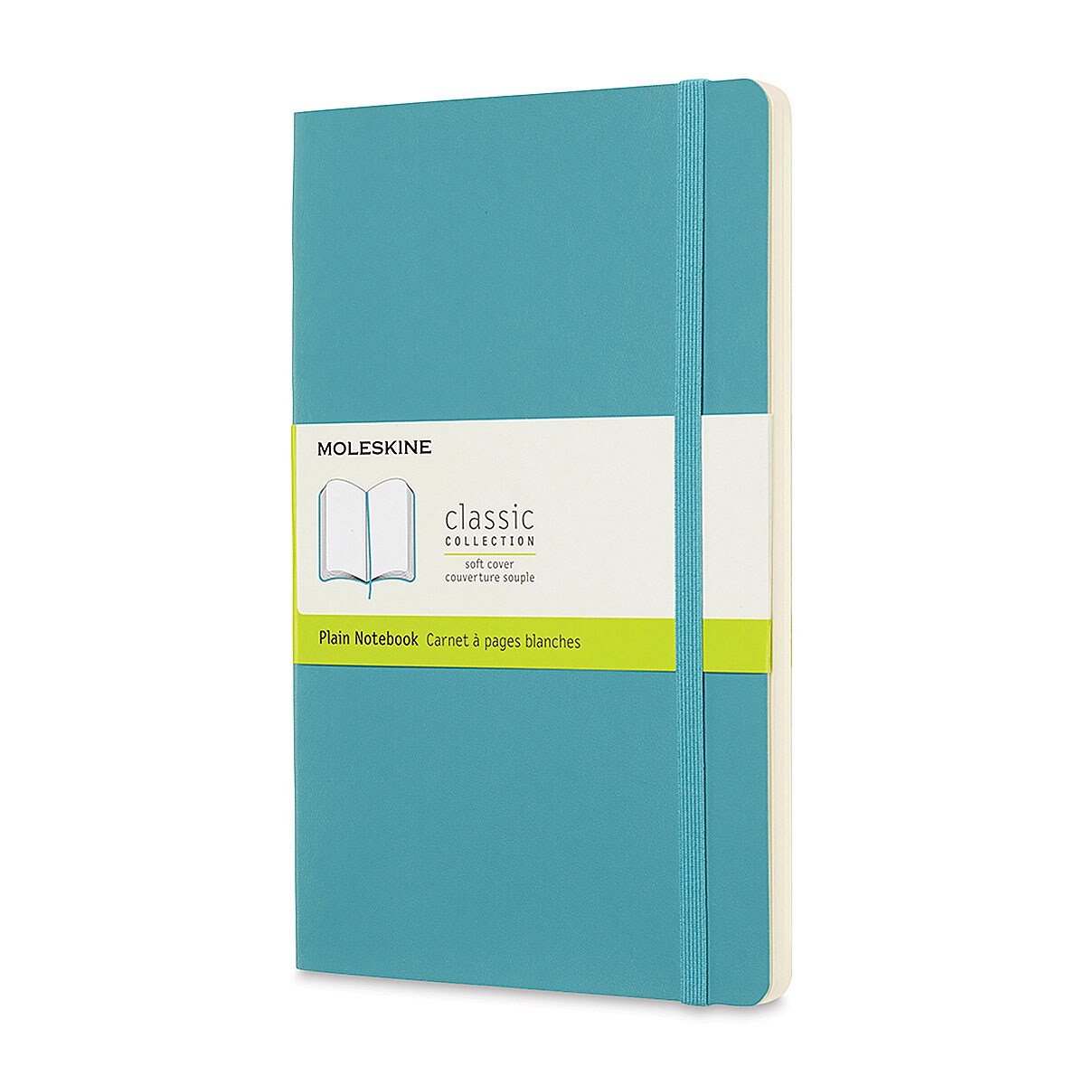 Moleskine Classic Soft Cover Notebook Reef Blue, Blank, 81/4" x 5