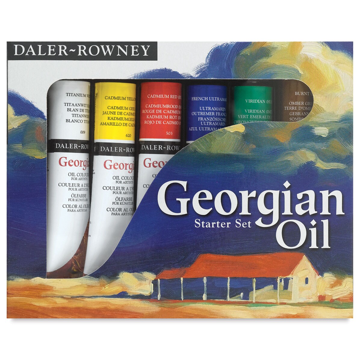 Daler-Rowney Georgian Oil Colors - Set of 6, Starter Set, 22 ml Tubes