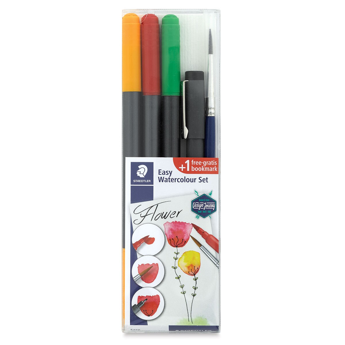 Staedtler Easy Watercolor Brush Pen Set - Flowers, Set of 5