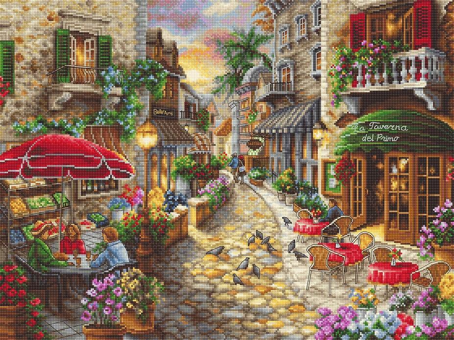 Counted Cross Stitch Kit Early Evening In Avola L8021 Needlework