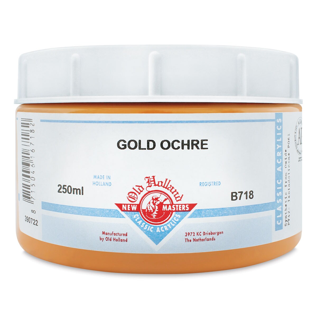 Old Holland New Masters Classic Acrylics - Gold Ochre, 250 ml jar