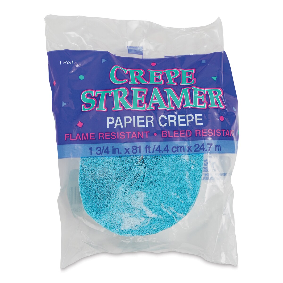 Crepe Paper - 1-7/8&#x22; x 500 ft, Ice Blue, Streamer