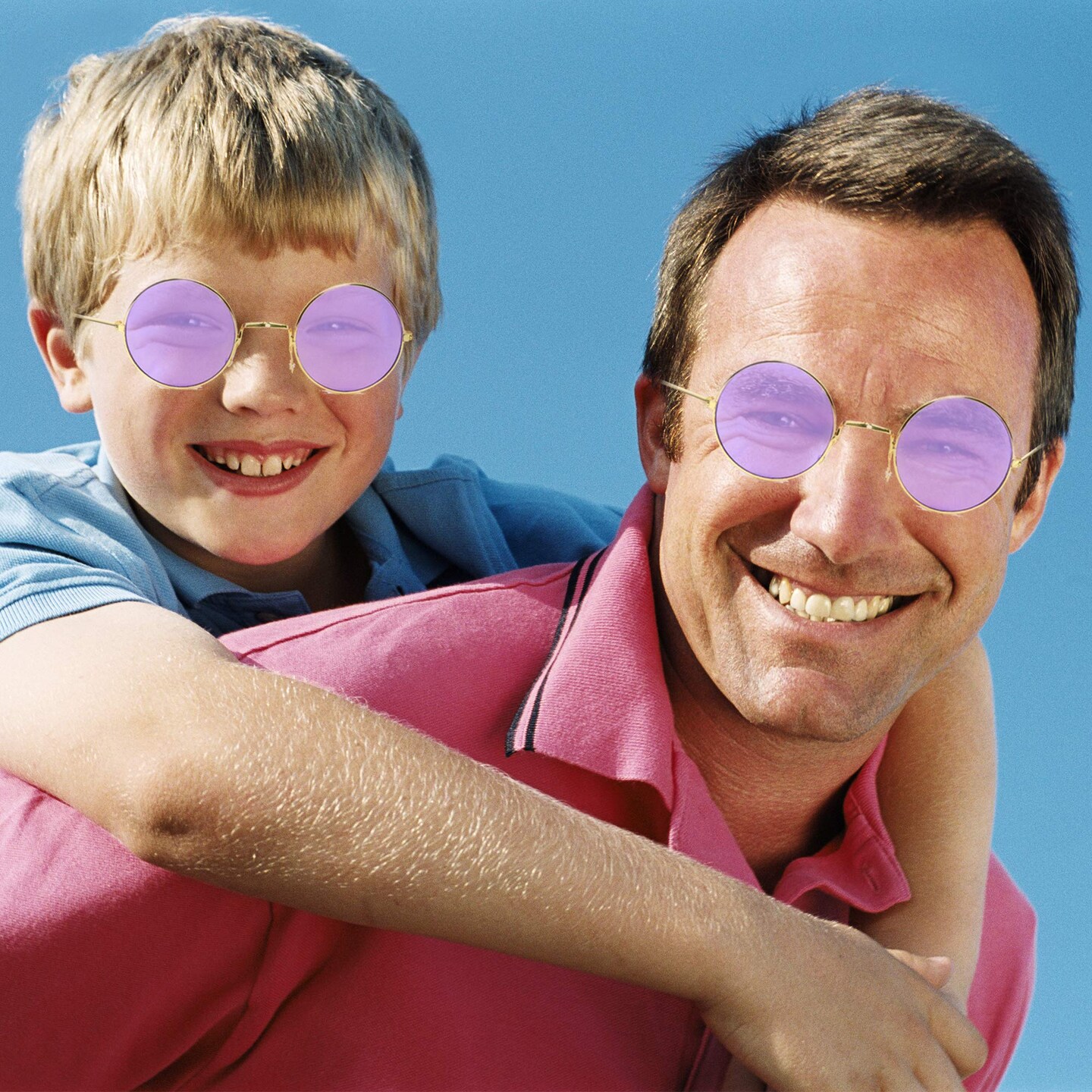 Purple Round Hippie Glasses - Purple 60's Style Hipster Circle Sunglasses - 1 Pair