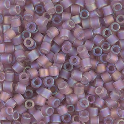 Miyuki Delica Bead 8/0, DBL0857, Matte Transparent Smoky Amethyst AB