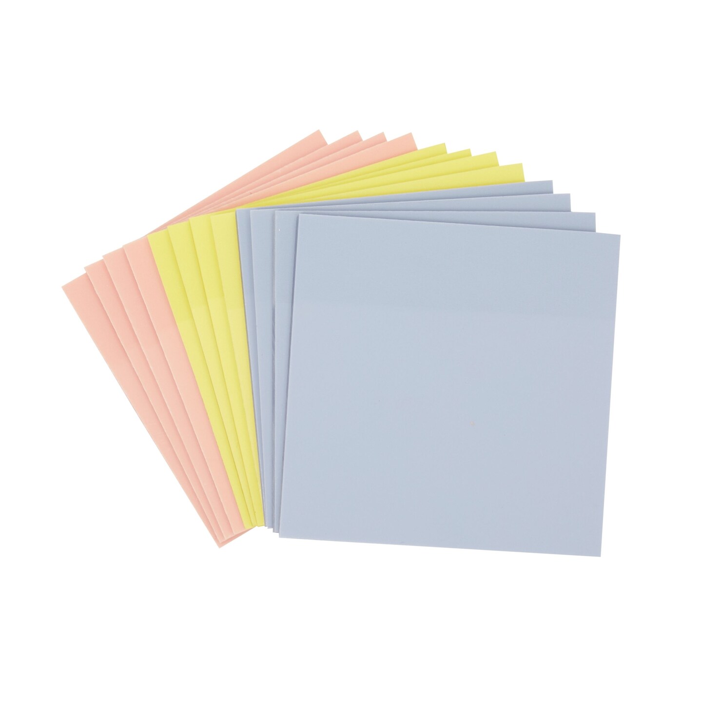 3x3 Transparent Sticky Notes, Self-Stick Pads in 3 Colors, 600