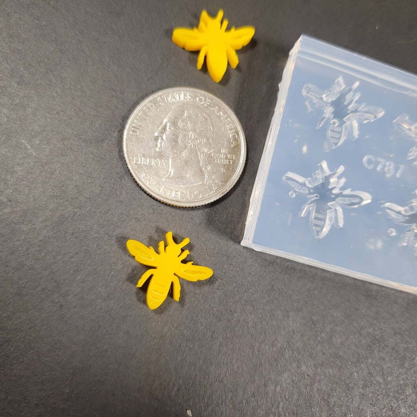 Honey Bee Stud Earring Silicone Mold(A11)