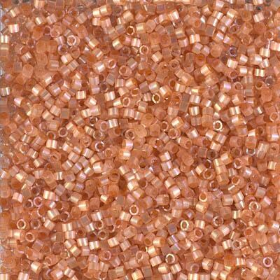 Miyuki Delica Bead Size 11/0, DB1864, Silk Inside Dyed Topaz AB, 5