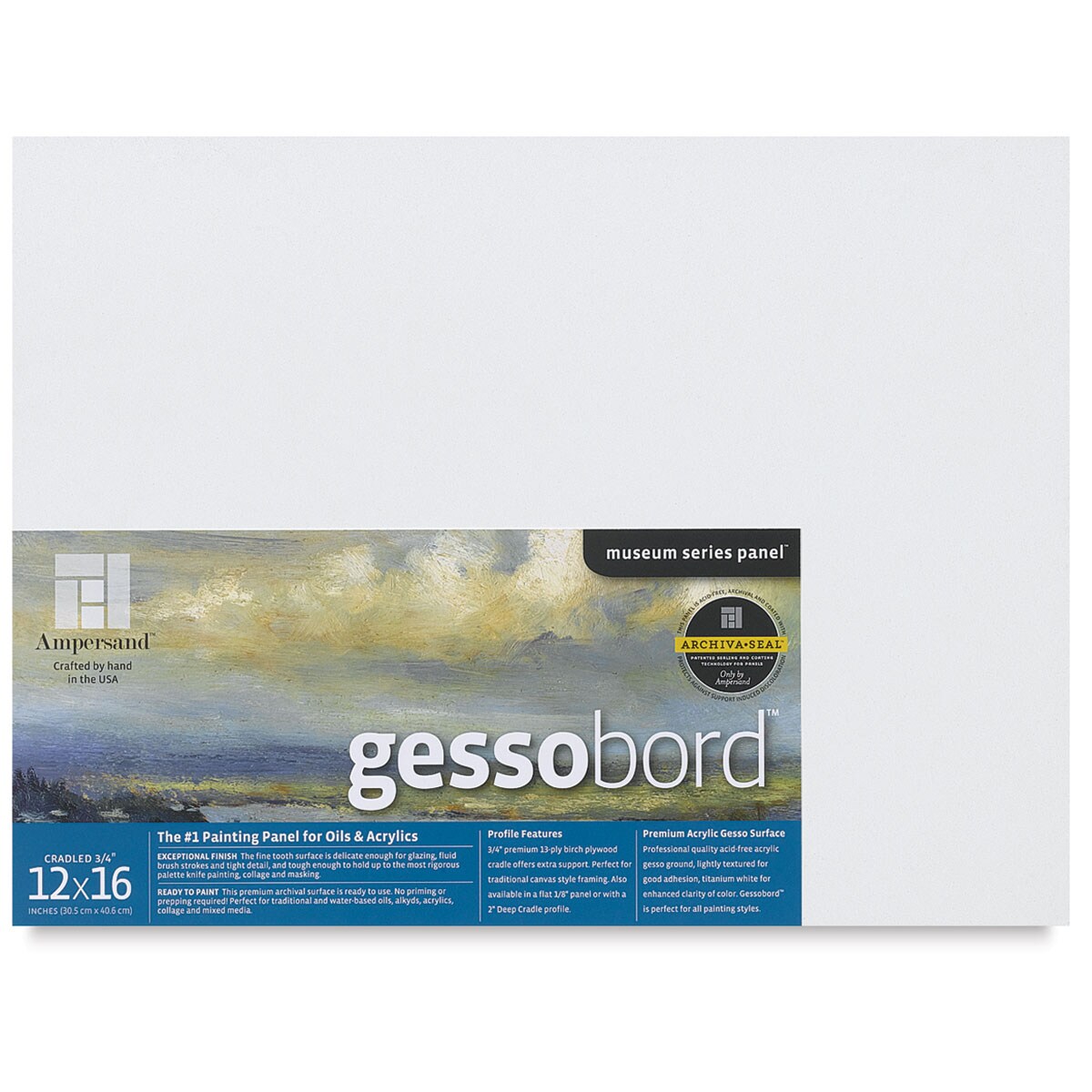 Ampersand Gessobord 12" x 16", 3/4" Cradled Michaels