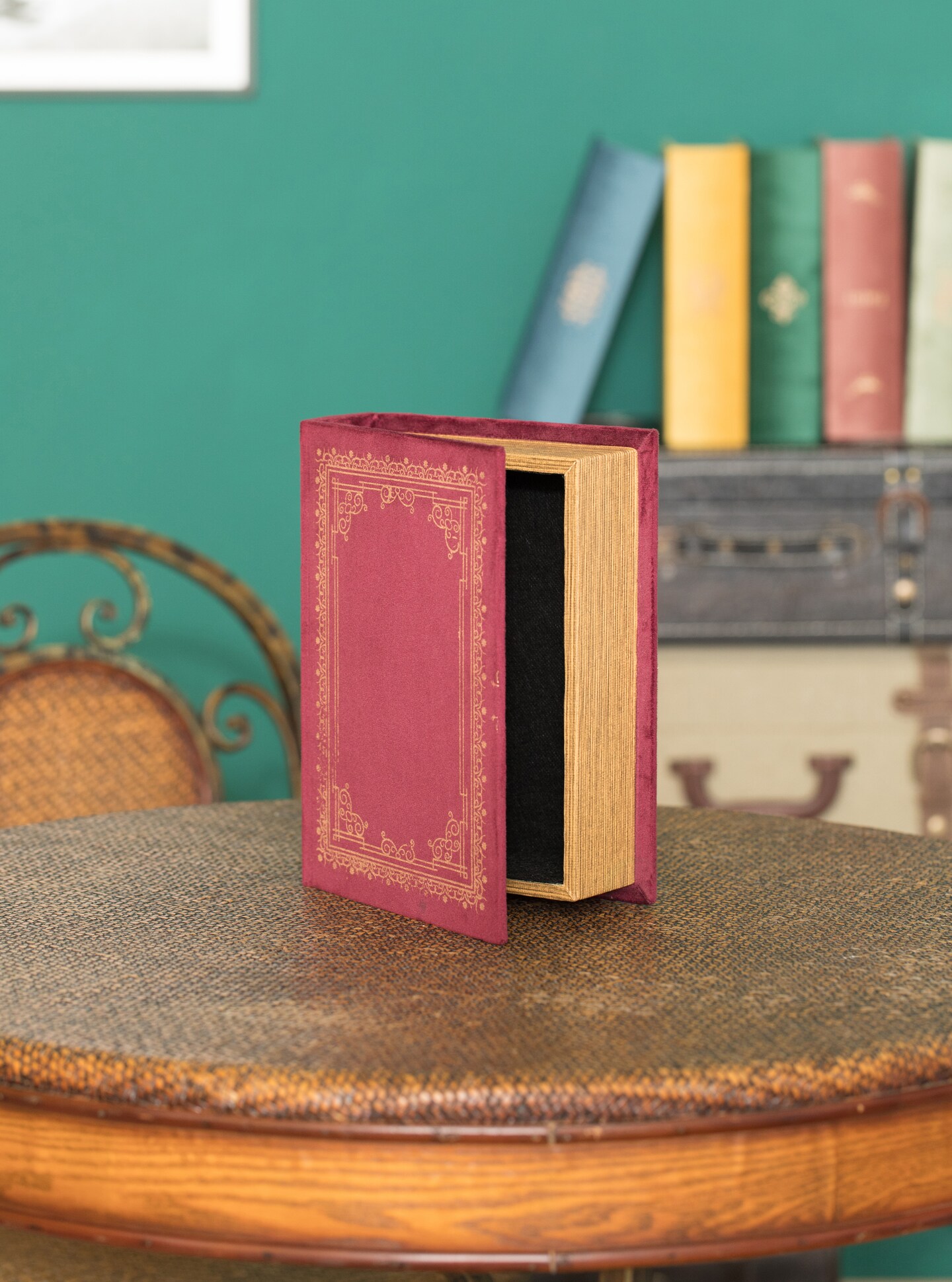 Decorative Vintage Book Shaped Trinket Storage Box