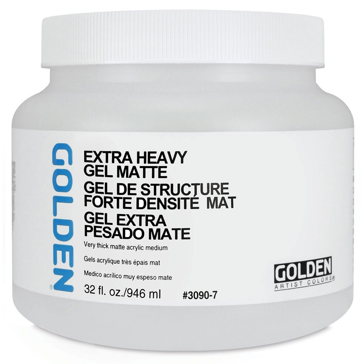 Golden Extra Heavy Acrylic Gel Medium - Matte, 32 oz jar