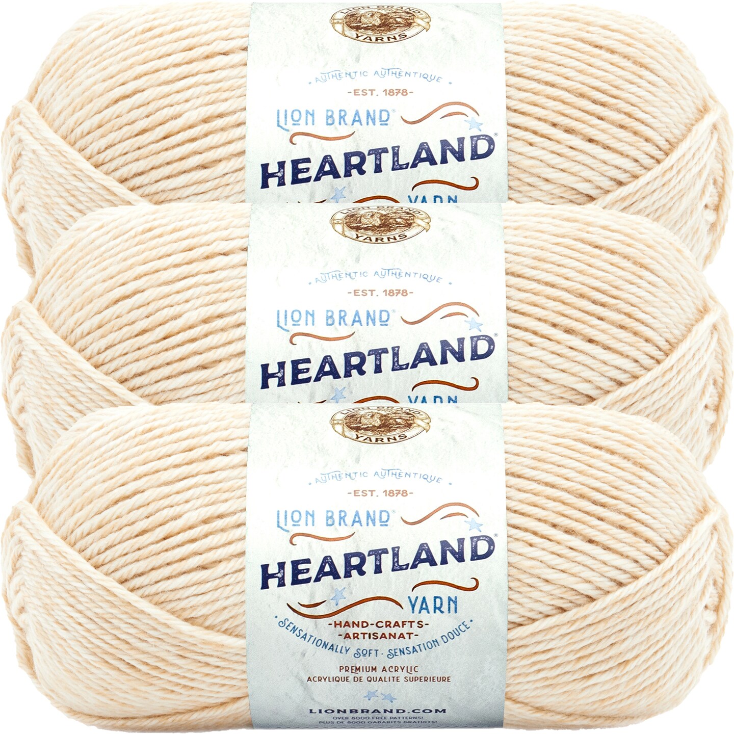 (3 Pack) Lion Brand Heartland Yarn - Acadia