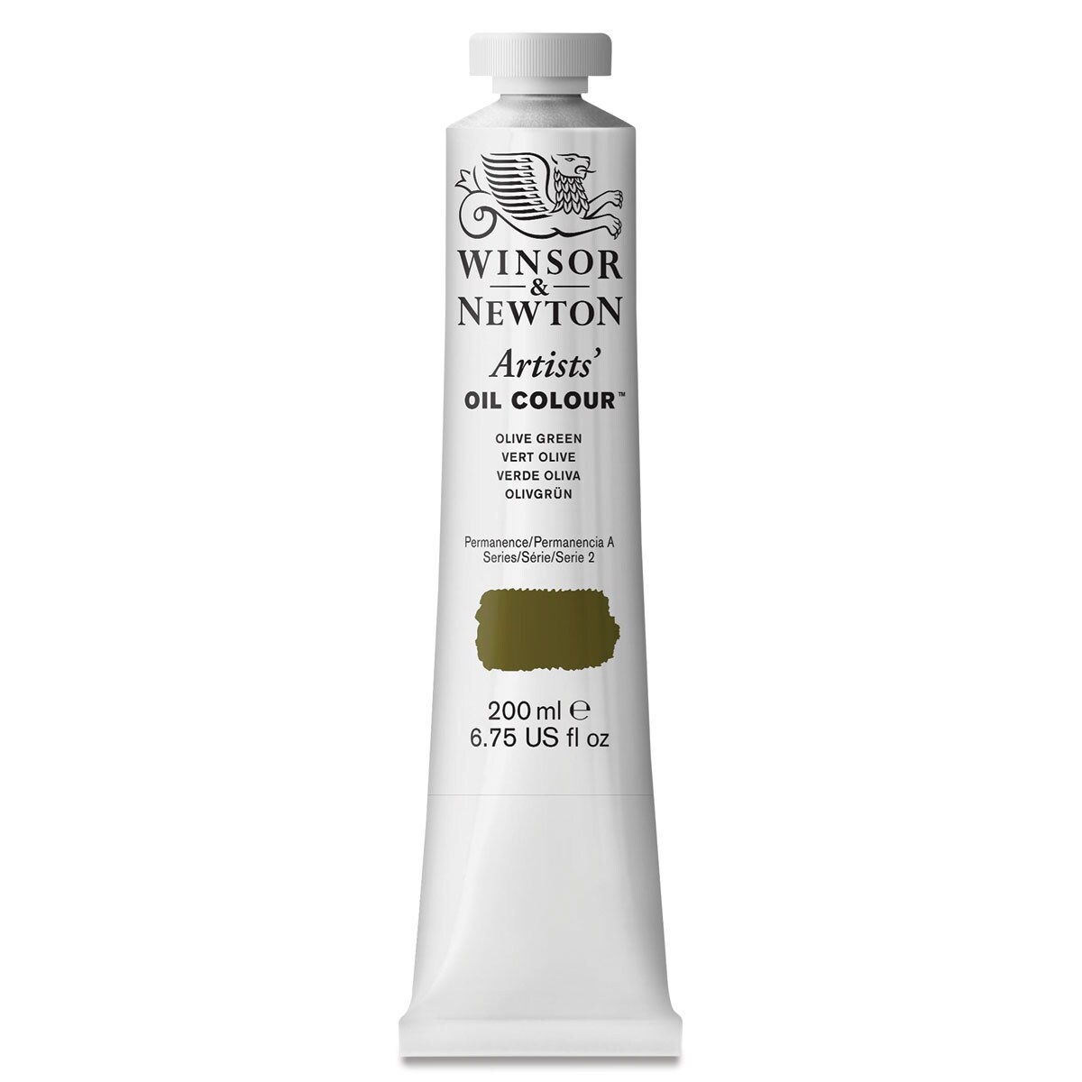 Winsor & Newton Artists' Oil Color - Olive Green, 200 ml tube